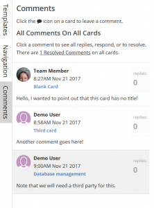 commenting feature